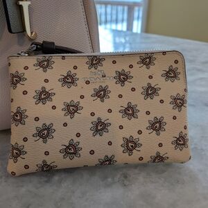 Coach Bandana Print Forest Bud Wristlet Wallet